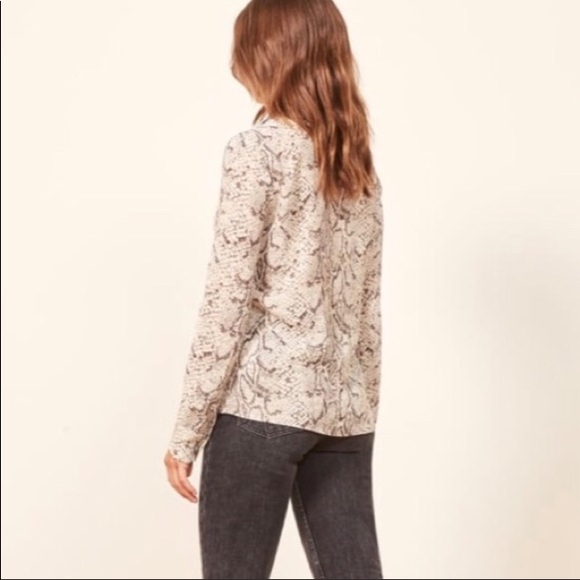 Reformation classic Violet Top in Python - Picture 3 of 6